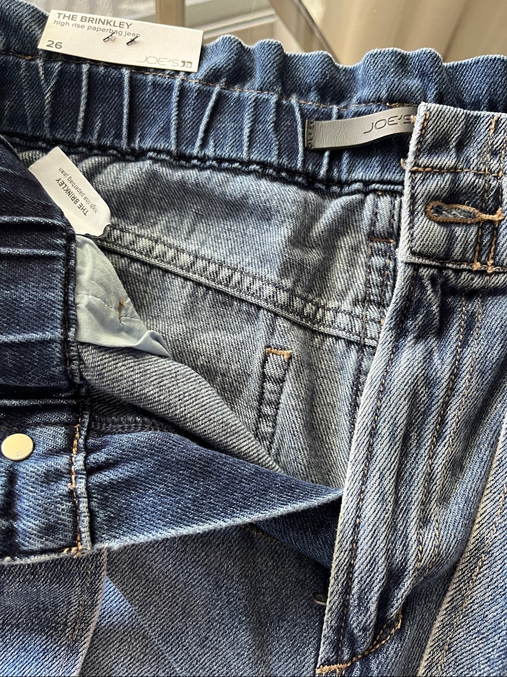 NWT Joe's Jeans Relaxed Tie-Waist Jeans - Blue size 26 - Picture 2 of 6